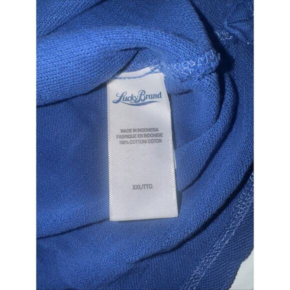 Lucky Brand Mens Pullover Knit Short Sleeve Blue Cotton Polo Shirt XXL - Picture 7 of 10